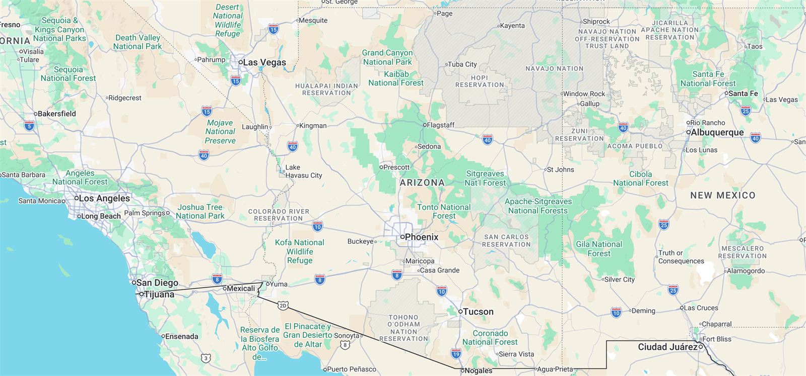 Map of Arizona showing Aurit Mediation office locations
