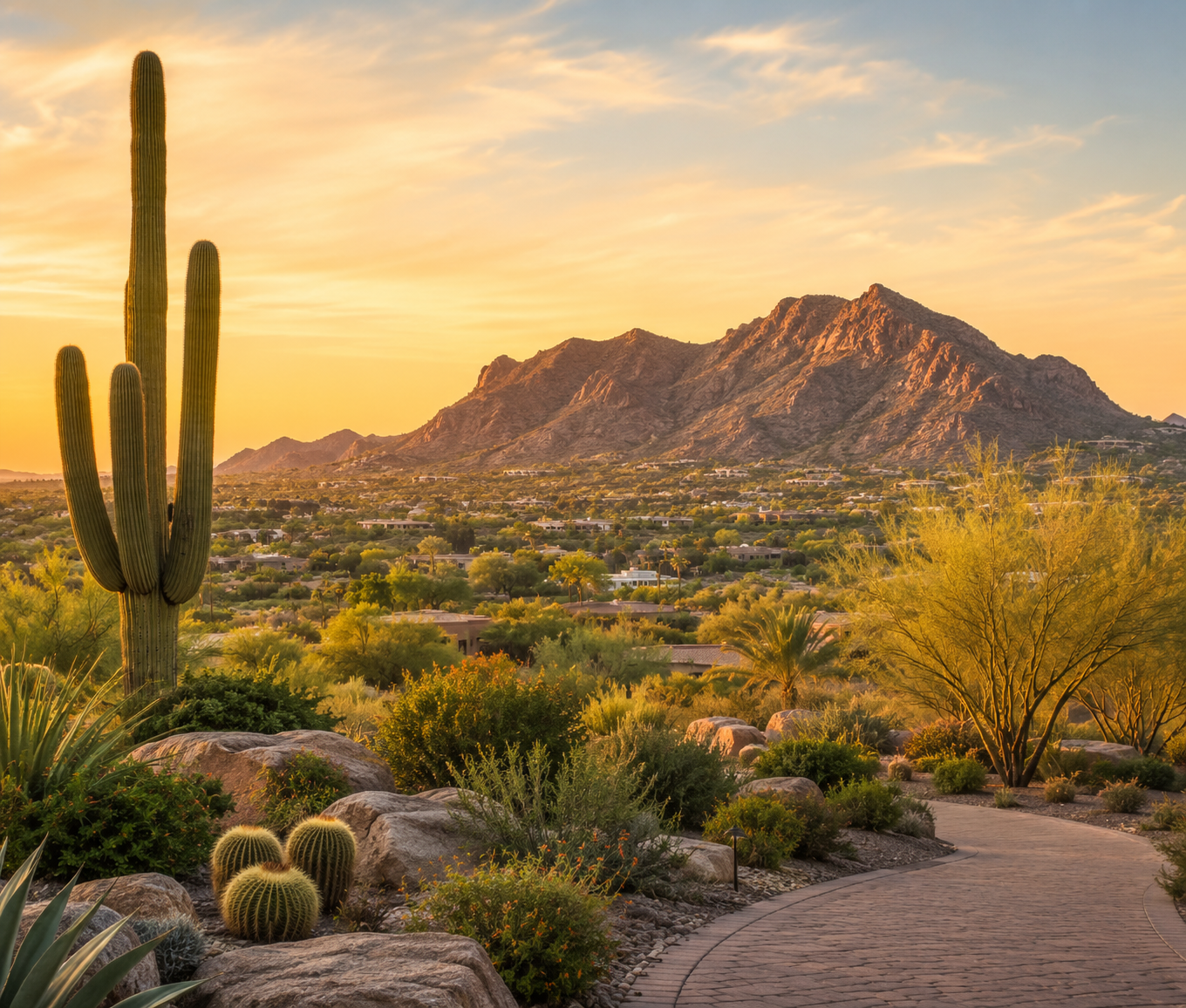 Desert landscape representative of Maricopa County, Arizona