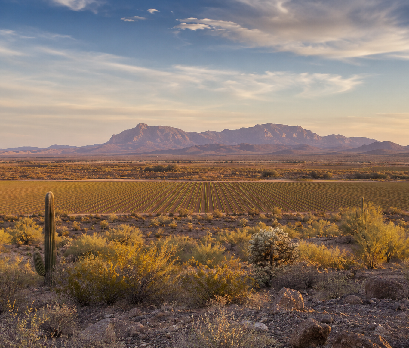 Desert landscape representative of Maricopa County, Arizona